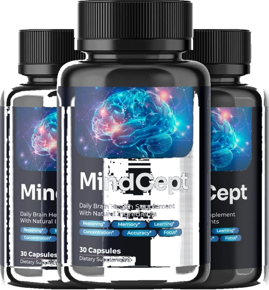 Mindcept 3-bottle nootropic supplement package